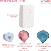 “OH Baby” Light up Letters with Tea Light Candles and Rose Petals Included | Luminary Paper Bags to be Used as Pregnancy Announcement Baby Announcement Baby Reveal Ideas