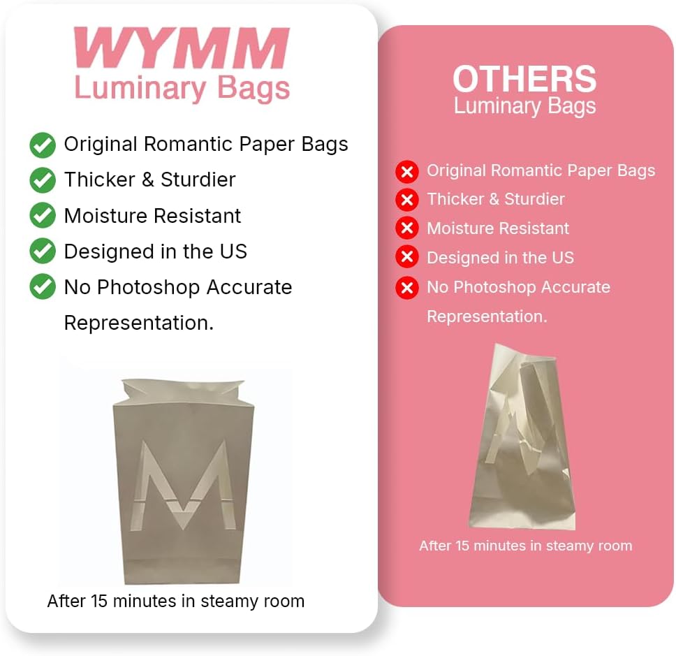 I Love You Light Up Letters with Tea Lights Candles and Rose Petals Included - Luminary Paper Bags to be Used as Anniversary Decorations and Valentines' Day Decorations for Your Loved One