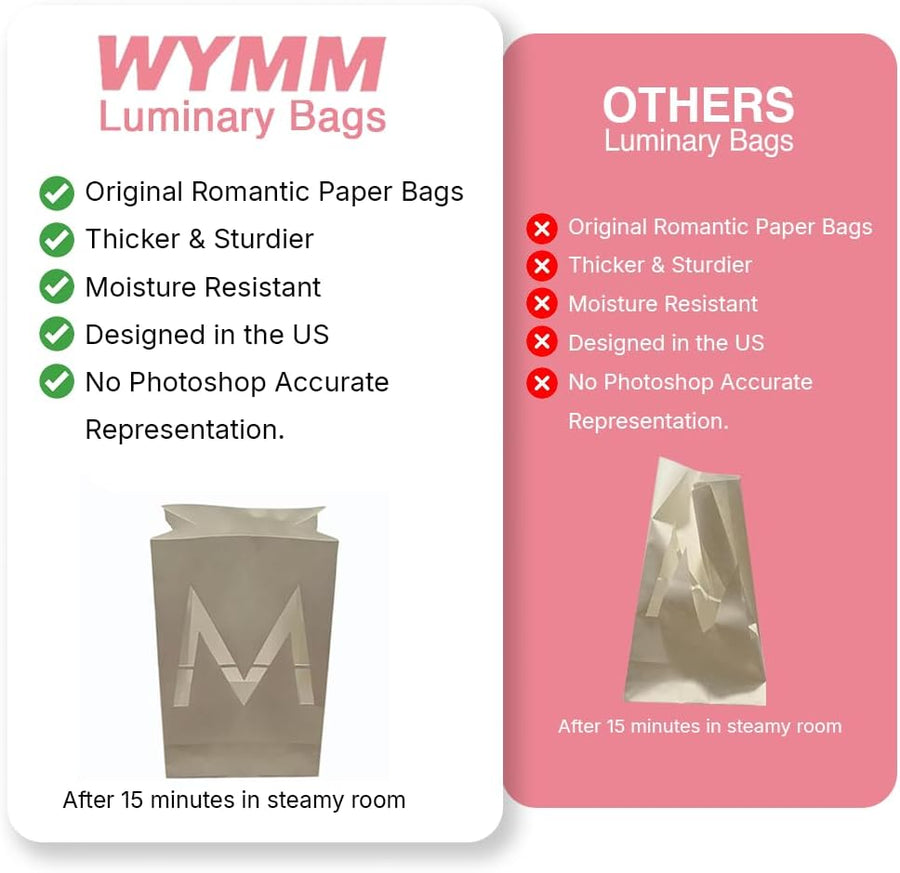 Just Married Light up Letters with Tea Lights Candles and Rose Petals Included - Luminary Paper Bags to be Used as Just Married Banner and Just Married Decorations for Your Loved One