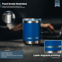 Groomsmen gifts- set of 2 Groomsman 10oz stainless steel tumblers/Mugs for hot or cold drinks- Can be used as bachelor party gifts from the groom, or a gift for the groom from the bride
