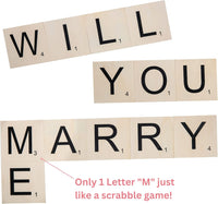 Will You Marry Me Sign Oversized Wood Tiles for Wedding Proposal Decorations- 13 Letters for Indoor and Outdoor Use