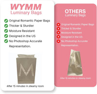 Just Married Light up Letters with Tea Lights Candles and Rose Petals Included - Luminary Paper Bags to be Used as Just Married Banner and Just Married Decorations for Your Loved One