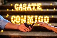 Casate Conmigo Marquee Letters| Marry Me Light Up Letters in Spanish | Will You Marry Me Sign| Proposal decorations